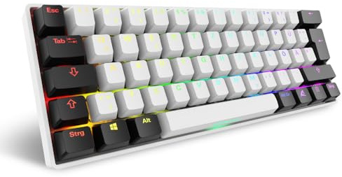 Sharkoon Skiller SGK50 S4 Gen2, weiß, Gateron Yellow, 60% DE-Layout
