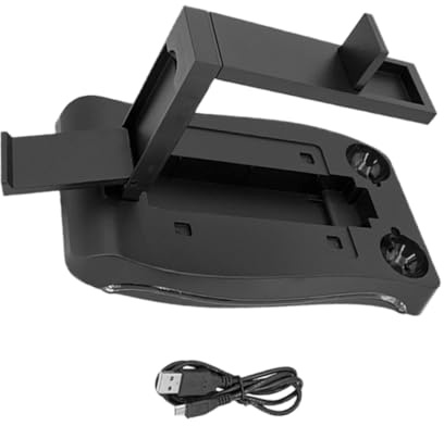 HEATSHAKING VR Controller Ladestation und VR Spielbrillenhalter Vertikaler Aufbewahrungs und Präsentationsständer mit Ladefunktion Kompaktes Design für Platzsparend und Langlebig Geeignet