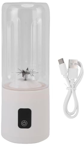 NOENNULL Blender Cup Portable Blender Cup Coupe électrique USB MIXER rechargeable pour smoothies et smoothies mixeurs de grande capacité 500 ml avec batterie de 1500 (blanc)