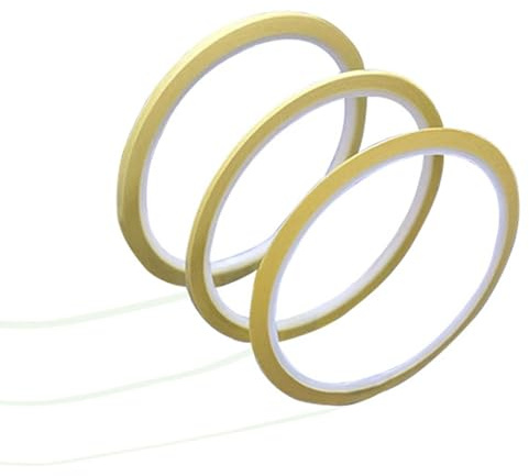 Generic Rubans de masquage pour peinture de modèle pour courbes, portables, longueur de 15 m, flexibles, professionnels, 1 mm, 2 mm, 3 mm