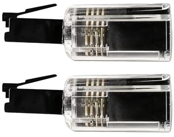 Pevlkawr 2 Pièces Démêleurs de Câbles Téléphoniques, Cable Telephone Fixe, Dispositif Anti - Bobinage, Rotation à 360 Degrés, Adaptateur De Câble RJ9 4P4C