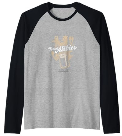 Düsseldorfer Beer Design Lettering Team Altbier Düsseldorf Raglan Baseball Tee