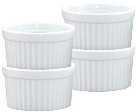 HIC Porcelaine Mini pot à beurre Lot de 6
