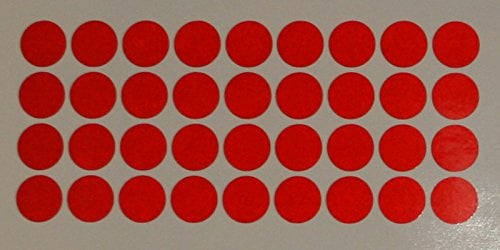 easydruck24de Aufkleber Refklektoren 36 STK. Kreise Ø 2 cm - reflex024 | reflektierend, rot, witterungsbeständig, vergilbungsfrei, UV-beständig, Sicherheit