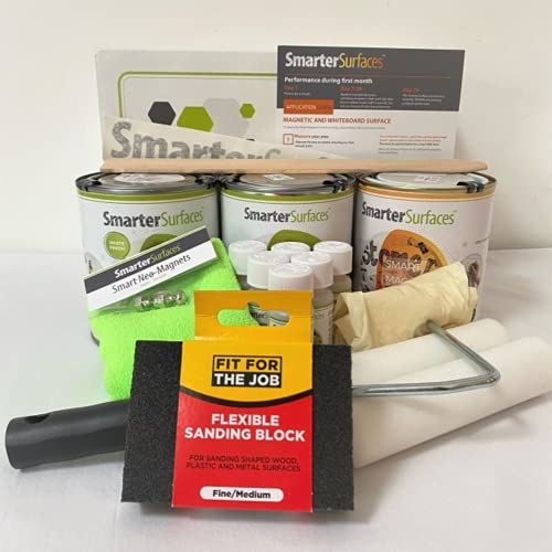 Peinture Tableau Blanc Magnétique Smart 2m² - Peinture Transparente Pour Rendre Vos Surfaces Aimantées Et Inscriptibles