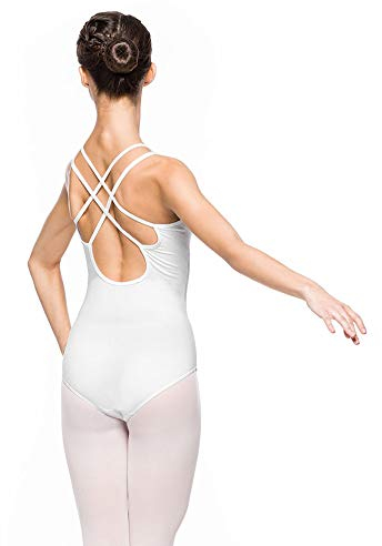 Arabesque Ballettanzug für Damen, mit Trägern, 2003, Weiß, 38