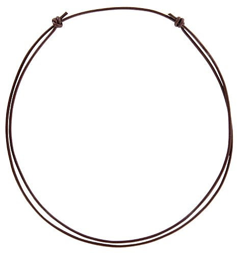 Auroris Echtleder Kette 2 mm mit verstellbarem Knotenverschluss Farbe wählbar - Variante: braun