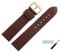 MARBURGER Uhrenarmband 22mm Leder Braun Gold Yak Prägung - Montage Set 5252232000220