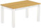 Esstisch Rio Classico 140x80 cm Eiche hell Weiß Holz Pinie Massivholz Esszimmertisch Echtholz ausziehbar vorgerichtet für Ansteckplatten Brasilmöbel