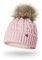 HEYO Damen Wintermütze mit Fleece Innenband H18527 | Slouch Beanie Winter Mütze | Warme Strickmütze mit Bommel | Bommelmütze (Rosa)