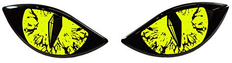 BIKE-label - Adesivo 3D per auto, moto, casco, giallo neon, 910061-VA