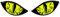 BIKE-label Aufkleber 3D Böse Augen Auto Motorrad Helm Neon gelb 910061VA