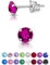 Orecchini Fucsia Donna Punto Luce - Argento 925 a Perno - Colorati