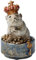 Gisela Graham Dekofigur König Hamster auf Topf, Kunstharz, 11 cm