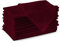 Encasa XO Baumwollstoffservietten | 12er-Set | Größe 43x43 cm | Rich Maroon Volltonfarbe | Waschmaschinenfest