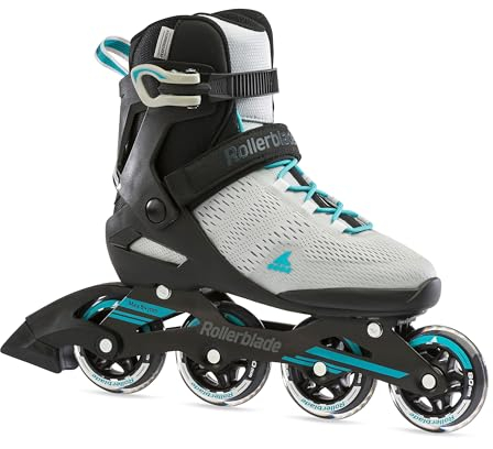 Rollerblade Spark 80 W Inline-Skates für Damen, Grau, Türkis, 40