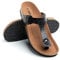 Hitmars Sandale Femme Tong Bout Ouvert Confort Mules Été Plates Chaussure et Nu-Pieds Boucle Sabots Noir Marron Bleu Or Léopard Argent Transparent Sandales Taille 36-43 EU Léopard 38