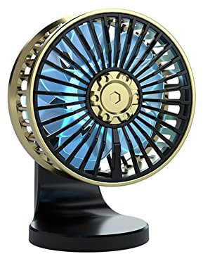 Ventilateur de bureau USB, mini ventilateur voiture, tableau bord, véhicule portable, 3 vitesses vent, refroidissement, ventilateur USB de voiture avec lumière colorée pour voiture,bureau à domicile