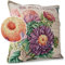 ANRO Kissenbezug Dekokissen Kissen Sofakissen Kissenbezüge Kissenhülle Gobelin Motiv Blumen 45x45cm mit Füllung