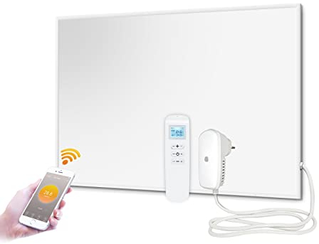 EVOKOR Infrarotheizung 520W, WiFi Thermostat mit Fernbedienung, Infrarot Heizung mit Überhitzungsschutz, Heizplatte Heizkörper Heizpaneel, Wandheizung, Elektroheizung Energiesparend-920 * 620mm