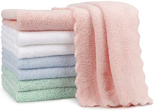 Orighty Panni antirigurgito, Pile di corallo super morbido e assorbente, Panni antirigurgi grandi e delicati, Panni antirigurgito per la pelle sensibile del bambino, Confezione da 8 20 x 10 pollici