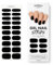 MOYOU LONDON Semi Cured Gel Nail Strips Black - 20 Pcs. Nail Wraps for Salon-Quality Manicure - Works with Any UV Lamp - Easy to Apply, Trim, & Remove Gel Stickers