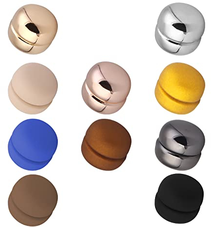 Hijab Magnetische Pins, 10 Stück Hijab Magnet, Metallbeschichtung Magnetischer Hijab Pins, Runde Magnetnadeln Ohne Löcher Für Muslimische Schals, Kopftücher, Strickjacken Und Hemden (mehrfarbig)