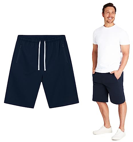 CityComfort Mens Shorts Soft Breathable Lounge Wear Activewear Shorts Zipped Pockets for Sports Summer Gym Running Work