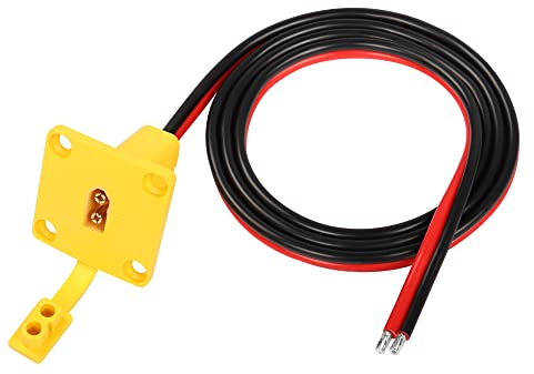 RIIEYOCA XT60 Adapter mit Panel Kabel XT60 Ladekabel XT60 Stecker auf Blankdraht Stromkabel für Solarpanel E-Bike Fatshark Skyzone FPV Monitor Stromversorgung (1M)