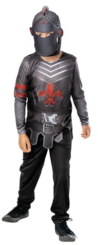 Rubie's 301753L Black Knight Kids Fancy Dress, Boys, Multicolor, 7-8 Years