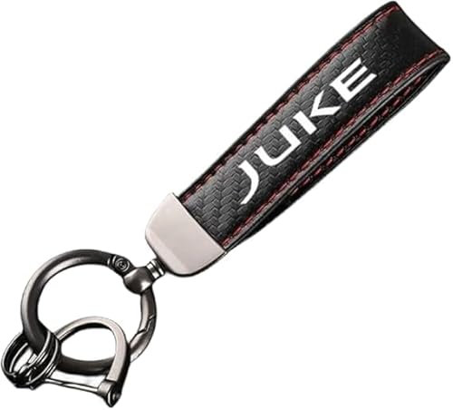 KUANGMEIX Porte-clés de Voiture pour N-issan Juke,avec Porte-clés Homme Femme Cadeau Familial Accessoires de Voiture,b-Red