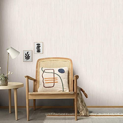 Erismann 10322-02 Papier peint intissé Beige métallisé uni à rayures Aspect crépi