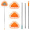 Triangle Wall Cleaning Mop Adjustable Extendable 1.5M Handle 180° Rotatable Ceiling Cleaning Wiper Microfiber Dry and Wet Wall Dust Cleaner with 3 Mop Head for Home Floor Glass Window(Triangle)