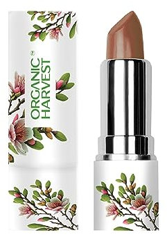 Organic Harvest Moisture Matte Lipstick - Brown Sugar | Long-lasting Brown, Creamy Matte Lipstick | Hydrating Formula | Certified Organic Makeup | Cruelty-free & Vegan, 4gm