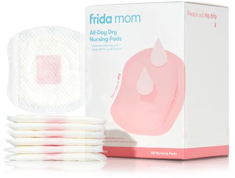 Frida Mom Nursing Pads, Disposable Nursing Pads with Ultra Absorbency, and Soft Texture, Breastfeeding Essentials, 60ct