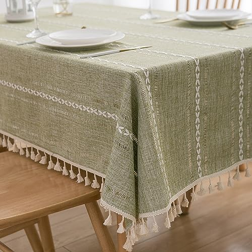 XQSSB Wachstuchtischdecke Wachstuch Wachstischdecke Bettwäsche aus Baumwolle für Gastronomie Feste Party Hochzeiten Hellgrün C 240 × 240cm