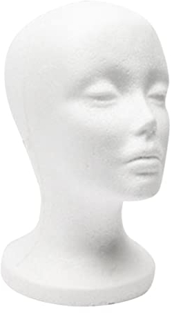 DOITOOL 1stk Gesichts-stirnband Make-up-stirnband Puppenkopf Mannequin Männchen Kosmetik Schaufensterpuppe Kopf Monitorständer Weiß Weiße Perücke Monitorhalterung Perücken Cosplay Attrappe