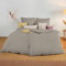 Soifox bettwäsche Taupe 135x200 6teilig - 2 Bettbezüge 135x200 + 2 Kissenbezüge 80x80 + 2 Kissenbezüge 40x80 Weich und bügelfrei Mikrofaser mit Reißverschluss (6 TLG. 135 x 200 cm, Olivergrün)