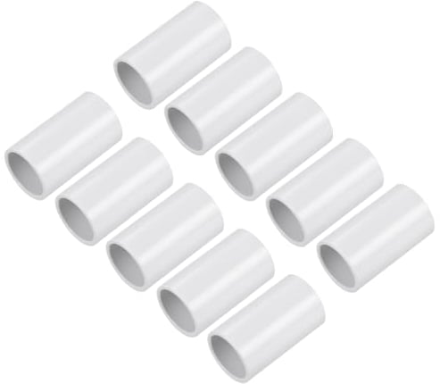 sourcing map Accoppiatore per condotto in PVC, 20 mm, terminale per tubo elettrico, confezione da 10