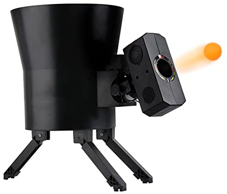 Ping-Pong-Robotermaschine, Ping-Pong-Tennisballwerfer mit 8 verschiedenen Spinbällen, 4–40 M/S, kann etwa 100 Bälle aufnehmen, Tischtennis-Trainermaschine, für das Üben in der Schu