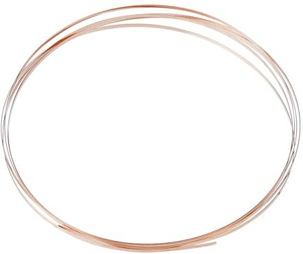 GOMAKERER 4 Stränge Kupferdrähte Für Schmuck, 1mm Breit Hellgoldener Flacher Schmuck-Basteldraht Schmuck-Lötdrähte Für DIY-Bastelarbeiten, Handgefertigt