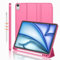 iMieet iPad Air 11 Zoll Hülle M2 2024, iPad Air 5. / 4. Generation Hülle 2022/2020 10,9 Zoll mit Stifthalter, Trifold Stand Smart Case (Pfirsichrot)
