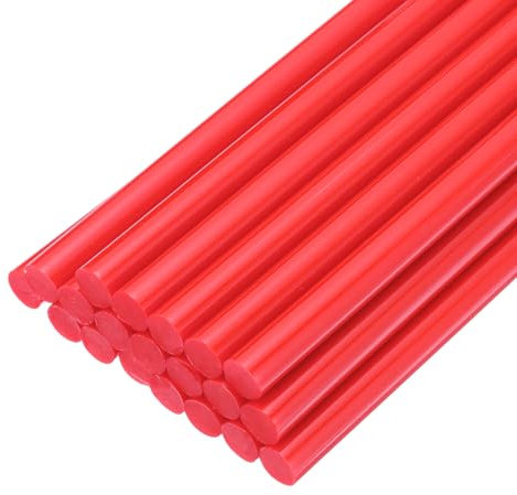 sourcing map 20pcs Hot Glue Sticks for Glue Gun 11mm/0.43-inch x 8-inch Mini Hot Melt Adhesive Glue Stick Rose Red