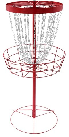 Disc Golf Panier 24 Chaînes Hauteur : 132 cm Cible d'onde de Disque Portable Autonome pour Les Débutants Seniors et Les Golfeurs Professionnels Convient