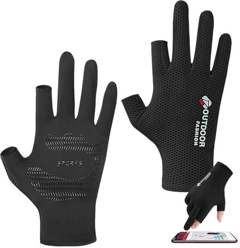 FmtwPhn UV-Schutz-Angelhandschuhe, Zwei-Finger-Angelhandschuhe | 2 geschnittene Fingerhandschuhe Fäustlinge Angelhandschuhe - UV-Handschuhe, Sonnenhandschuhe, Radfahren, UV-Schutzhandschuhe für