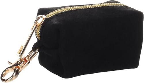 Flamingo Kotbeutelspender Sueda Schwarz – Praktischer Kotbeutelhalter für Spaziergänge, Leicht an der Leine zu Befestigen