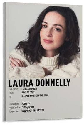 TULAOJI Laura Donnelly Poster, Bilddruck, moderne Heimdekoration, Poster, Rahmen-Stil, 30 x 45 cm