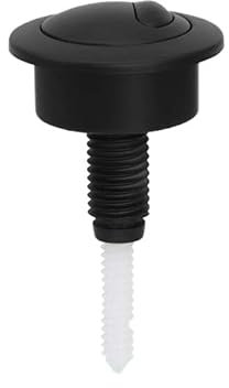 Botón pulsador de cisterna de inodoro de doble descarga para modelo 49, botón de plástico ABS, apto para agujeros estándar de cisterna de 38 a 42 mm (negro)