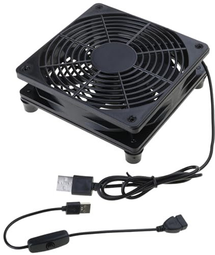 Efficient 120mm USB Fan With Stand For Cooling Routers Networks Servers Projects And Laptop Cooling Solution