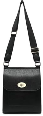 JFY Flap Metal Twist Lock Clasp Cross Body Bag